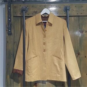 VINTAGE BURBERRYS OF LONDON CAMEL WOOL BLEND COAT SIZE 8